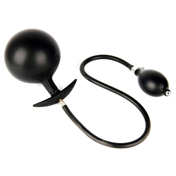 0460M      Inflatable Butt Plug with Removeable Pump Hose and Metal Vibro Ball Inside Butt Plug   , Sub-Shop.com Bondage and Fetish Superstore