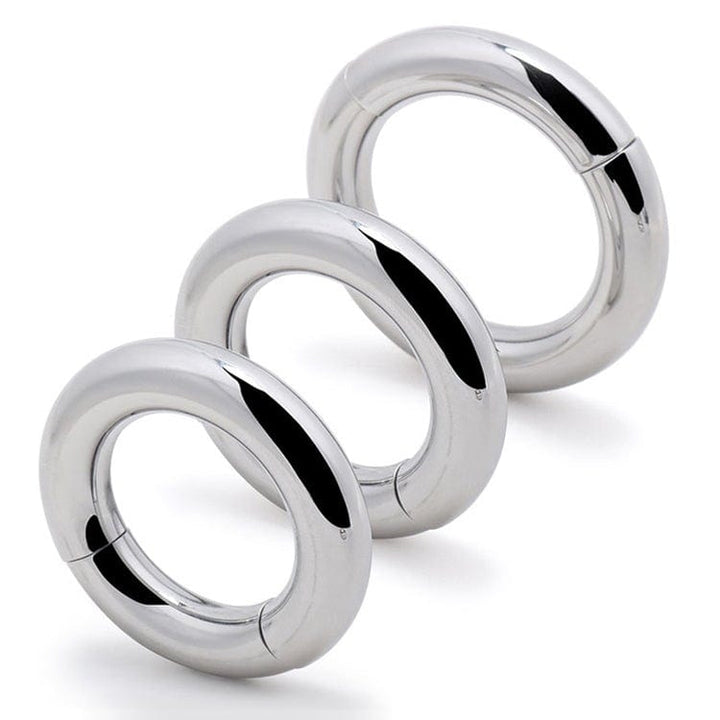 0644M      Babe Magnet Stainless Steel Magnetic Ball Stretcher Ring, Medium Cock Ring   , Sub-Shop.com Bondage and Fetish Superstore