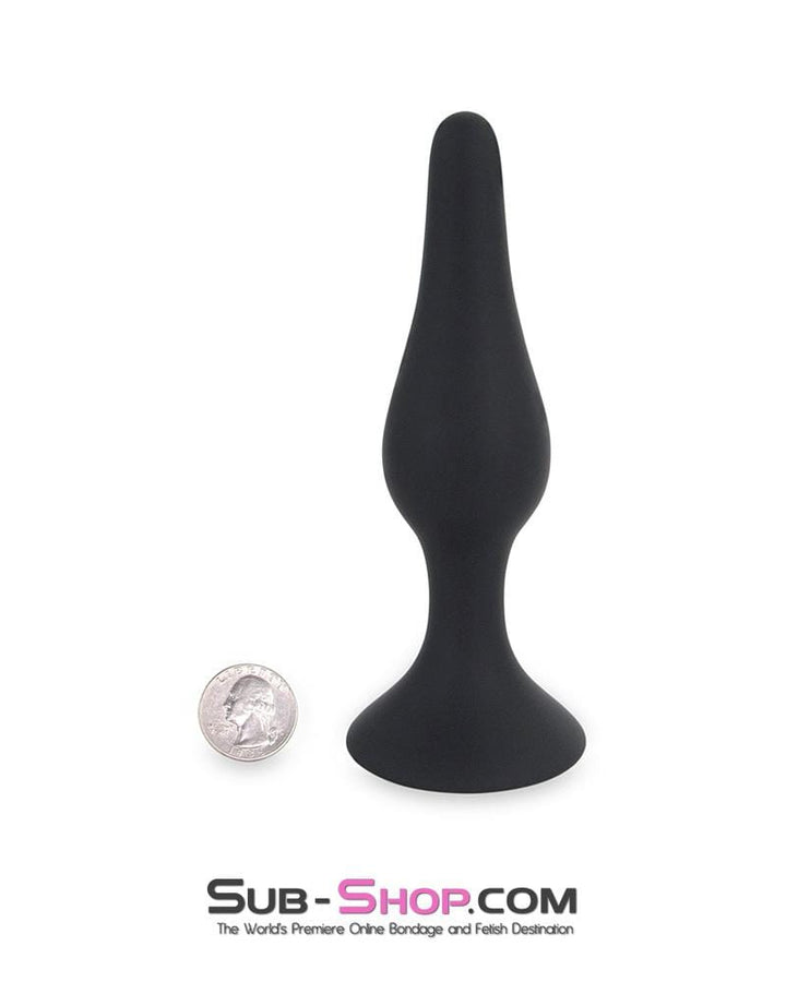 0548M      Advanced Training Long Black Silicone Butt Plug Butt Plug   , Sub-Shop.com Bondage and Fetish Superstore