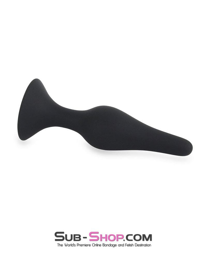 0548M      Advanced Training Long Black Silicone Butt Plug Butt Plug   , Sub-Shop.com Bondage and Fetish Superstore