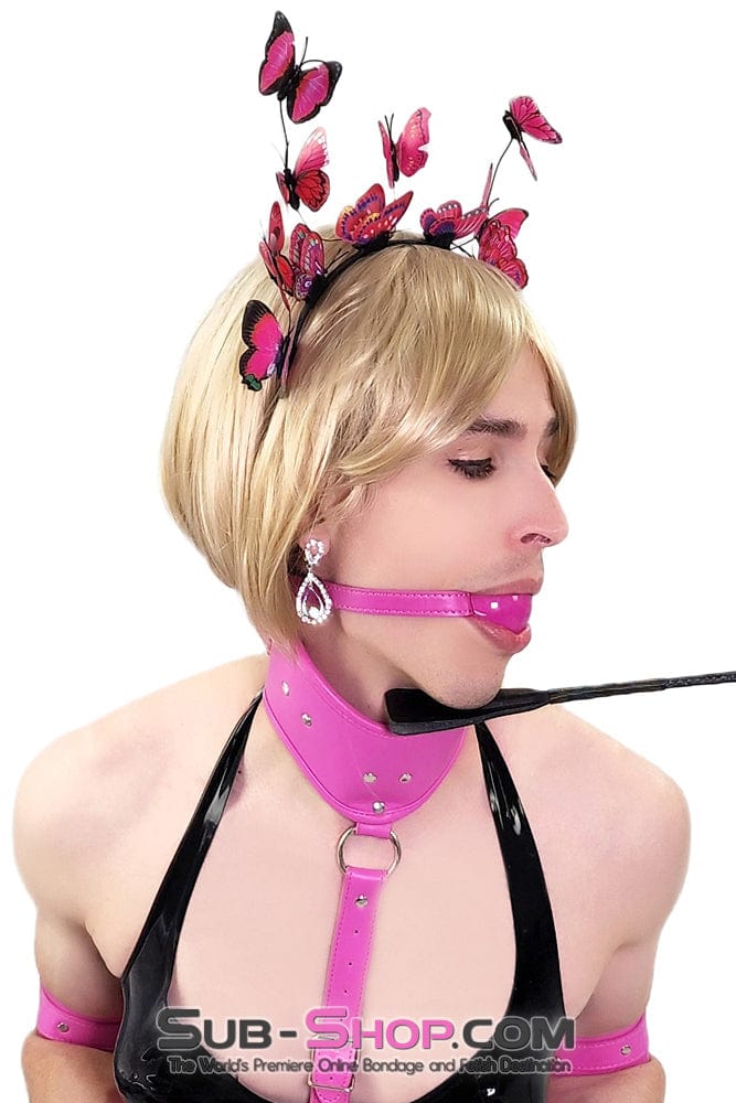 0601DL-SIS      Forced Feminization Large Hot Pretty ink Sissy Rubber Ballgag on Hot Pink Strap Sissy   , Sub-Shop.com Bondage and Fetish Superstore