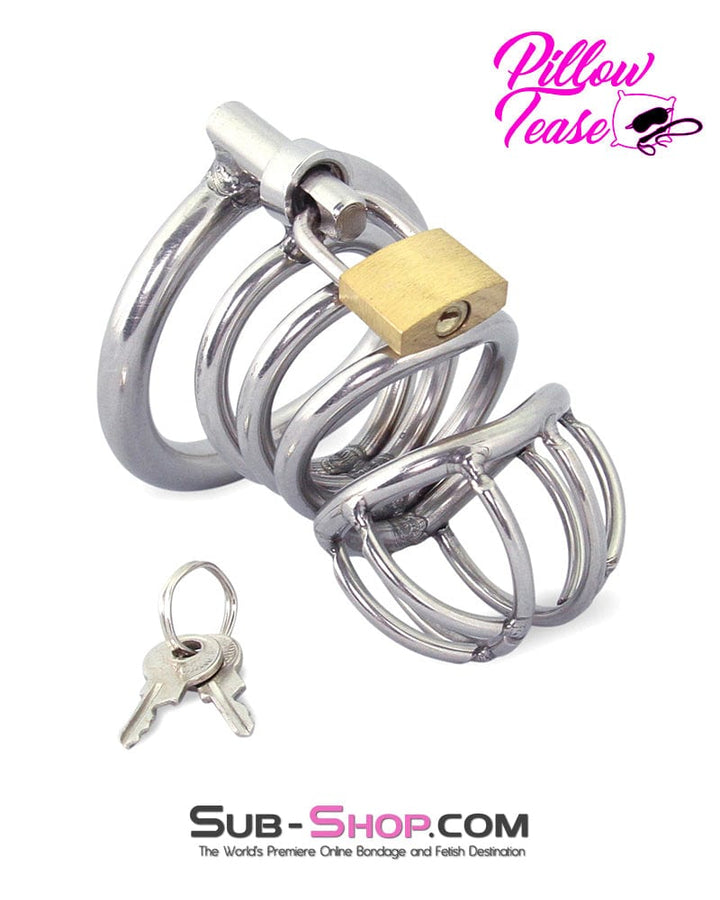 0677M      The Wave Stainless Steel Chastity Cage Chastity   , Sub-Shop.com Bondage and Fetish Superstore