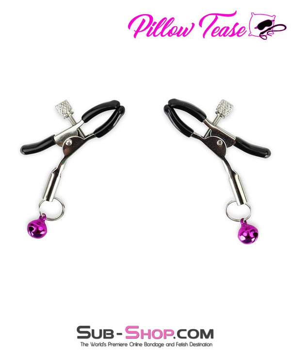 0864M      Purple Bell Adjustable Nipple Clamps Nipple Clamp   , Sub-Shop.com Bondage and Fetish Superstore