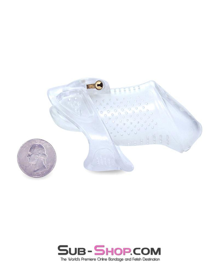 1106AR      Mistresses Slave Clear High Security Ventilated Locking Male Chastity Device - MEGA Deal MEGA Deal   , Sub-Shop.com Bondage and Fetish Superstore