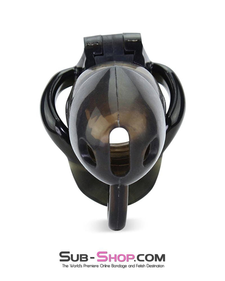 1335AR      Long Black Cock Blocker Silicone Locking Male Chastity with Ball Divider Chastity   , Sub-Shop.com Bondage and Fetish Superstore