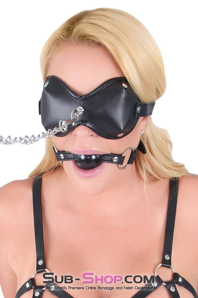 1354M      Supreme Coverage Blindfold with Kitten Post Hardware Blindfold   , Sub-Shop.com Bondage and Fetish Superstore