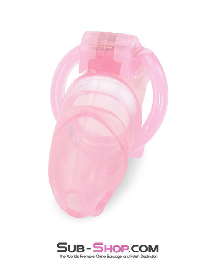 1358AR      Sissy Cock Blocker Silicone Tease and Torment Locking Male Chastity with Ball Divider Chastity   , Sub-Shop.com Bondage and Fetish Superstore