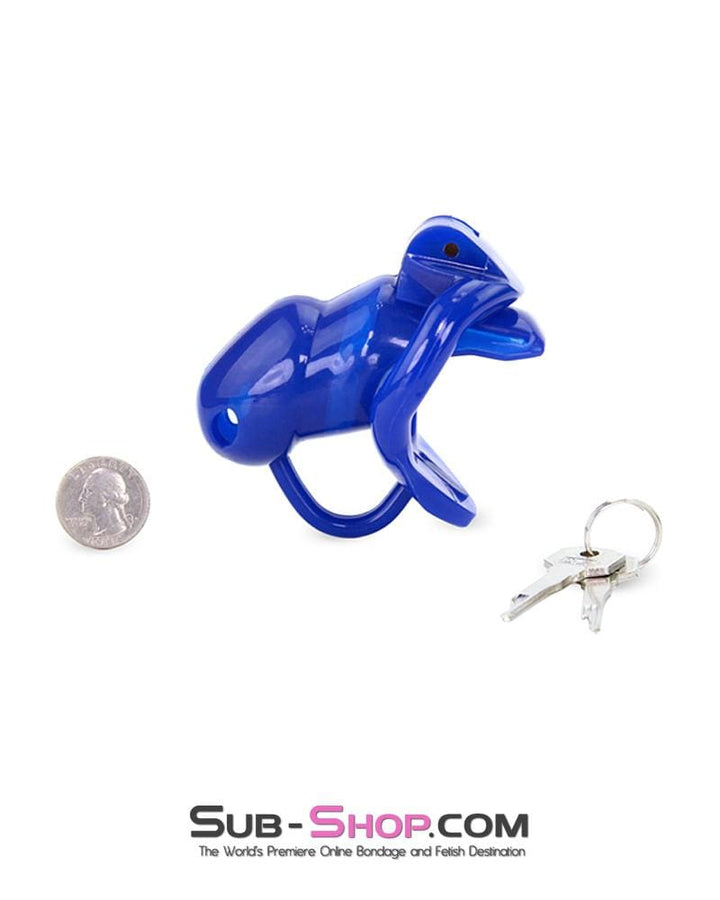 1386AR      Blue Balls High Security Locking Male Chastity Device with Ball Divider - MEGA Deal MEGA Deal   , Sub-Shop.com Bondage and Fetish Superstore