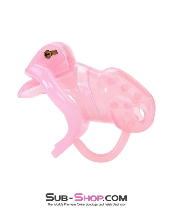 1391AR      Spiked Sissy Cock Blocker Silicone Locking Male Chastity with Ball Divider - MEGA Deal MEGA Deal   , Sub-Shop.com Bondage and Fetish Superstore