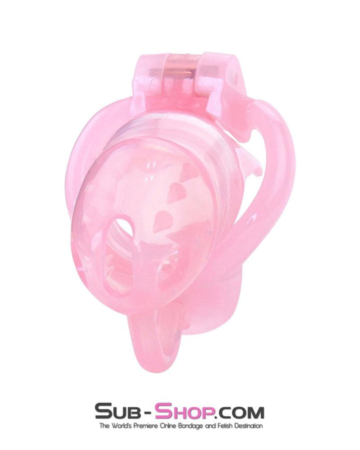 1391AR      Spiked Sissy Cock Blocker Silicone Locking Male Chastity with Ball Divider - MEGA Deal MEGA Deal   , Sub-Shop.com Bondage and Fetish Superstore