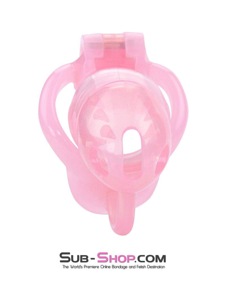 1391AR      Spiked Sissy Cock Blocker Silicone Locking Male Chastity with Ball Divider - MEGA Deal MEGA Deal   , Sub-Shop.com Bondage and Fetish Superstore