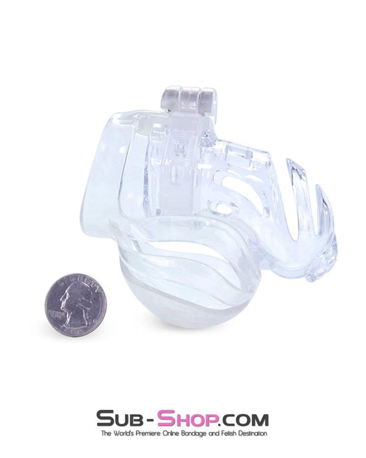 1414AR      The Vortex Clear Full Cock and Ball Enclosure High Security Locking Cock Tease Cage Chastity - MEGA Deal MEGA Deal   , Sub-Shop.com Bondage and Fetish Superstore