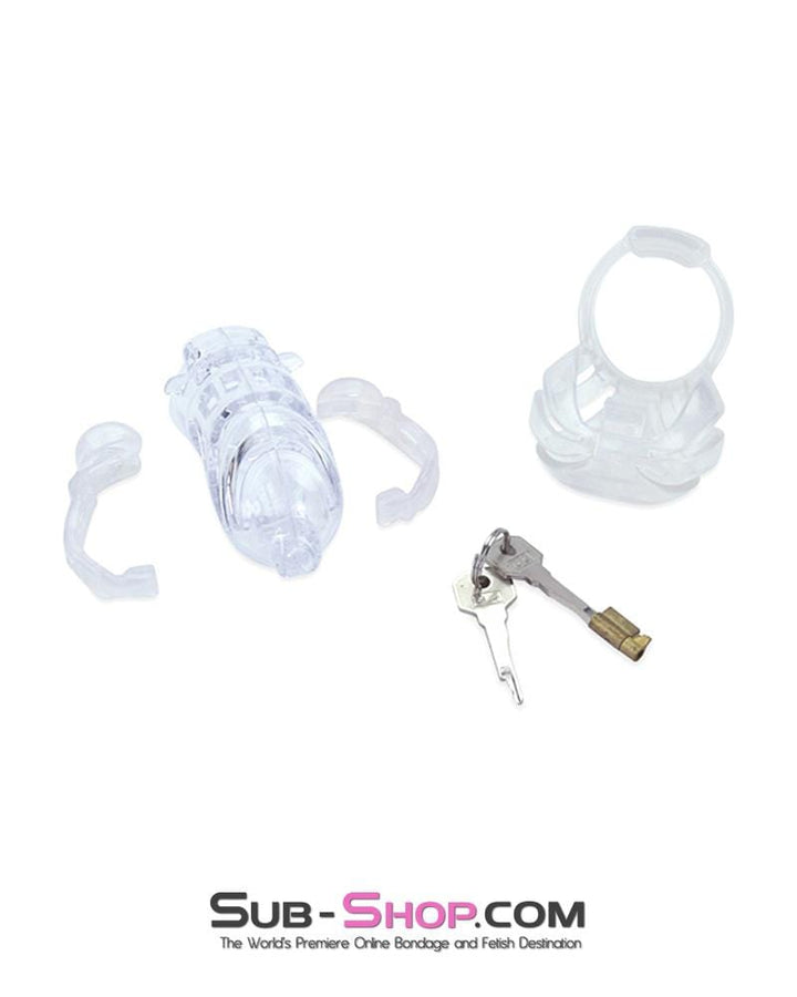 1414AR      The Vortex Clear Full Cock and Ball Enclosure High Security Locking Cock Tease Cage Chastity Chastity   , Sub-Shop.com Bondage and Fetish Superstore