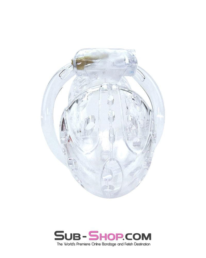 1422AR      Boy Toy Clear High Security Pin Tumbler Locking Cock Cage Chastity Chastity   , Sub-Shop.com Bondage and Fetish Superstore