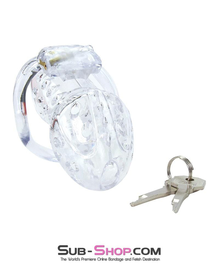 1422AR      Boy Toy Clear High Security Pin Tumbler Locking Cock Cage Chastity Chastity   , Sub-Shop.com Bondage and Fetish Superstore