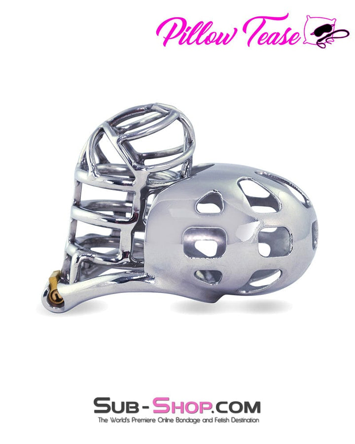 1445AR      Full Coverage Steel Locking Chastity Tease and CBT Device, 2" Cock Ring Chastity   , Sub-Shop.com Bondage and Fetish Superstore