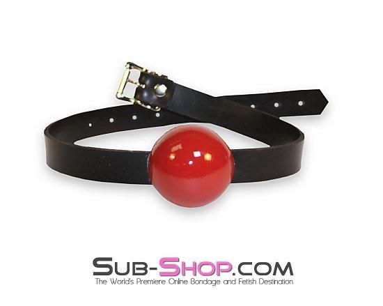 1465A      Rubber Desires Rubber Strap Ballgag, Red Ball Gags   , Sub-Shop.com Bondage and Fetish Superstore