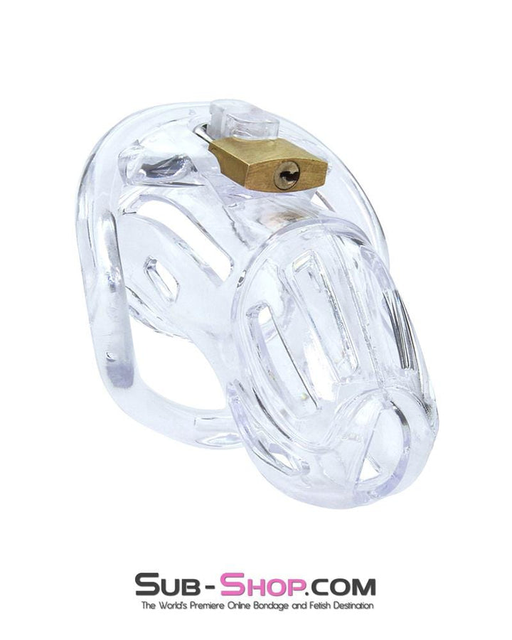 1506AR      Jailhouse Cock Clear Locking Male Chastity Cage - MEGA Deal MEGA Deal   , Sub-Shop.com Bondage and Fetish Superstore