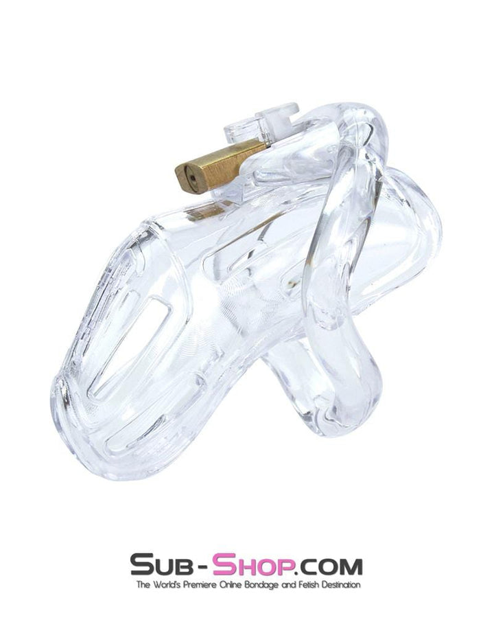 1506AR      Jailhouse Cock Clear Locking Male Chastity Cage - MEGA Deal MEGA Deal   , Sub-Shop.com Bondage and Fetish Superstore