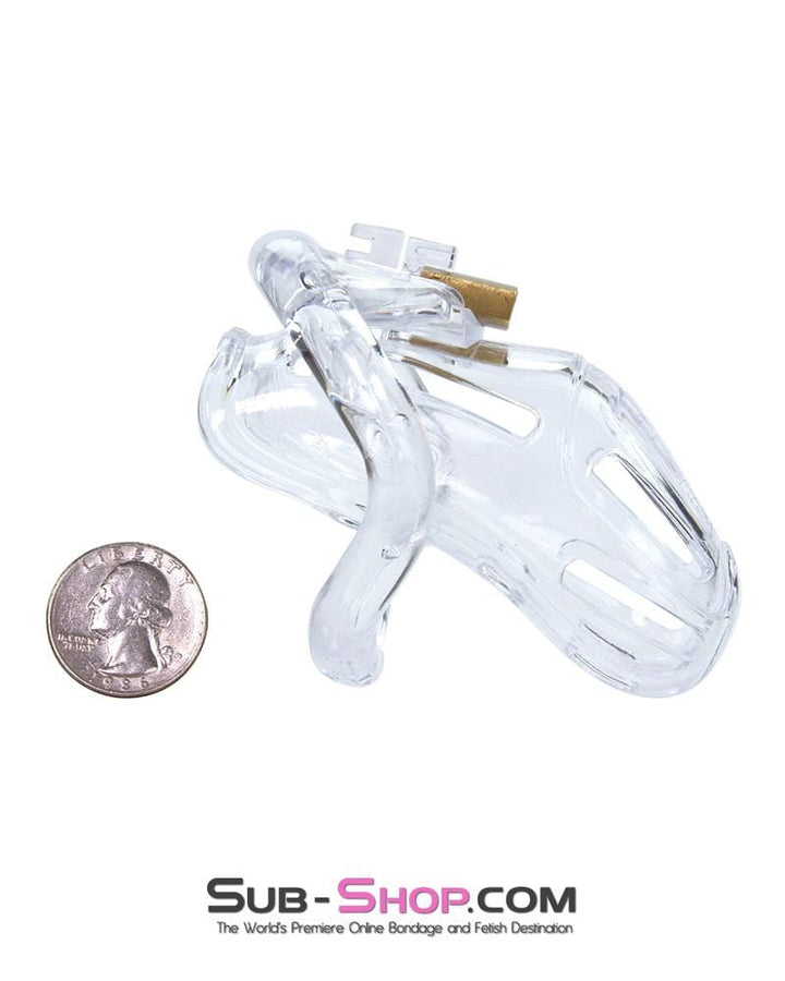 1506AR      Jailhouse Cock Clear Locking Male Chastity Cage - MEGA Deal MEGA Deal   , Sub-Shop.com Bondage and Fetish Superstore