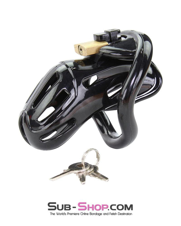 1510AR      Jailhouse Cock Black Locking Male Chastity Cage - MEGA Deal MEGA Deal   , Sub-Shop.com Bondage and Fetish Superstore