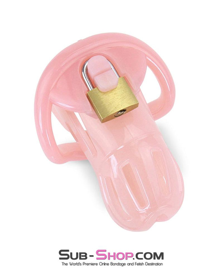 1533AR      Prison Bitch Pink Jailhouse Cock Locking Male Chastity Cage - MEGA Deal MEGA Deal   , Sub-Shop.com Bondage and Fetish Superstore