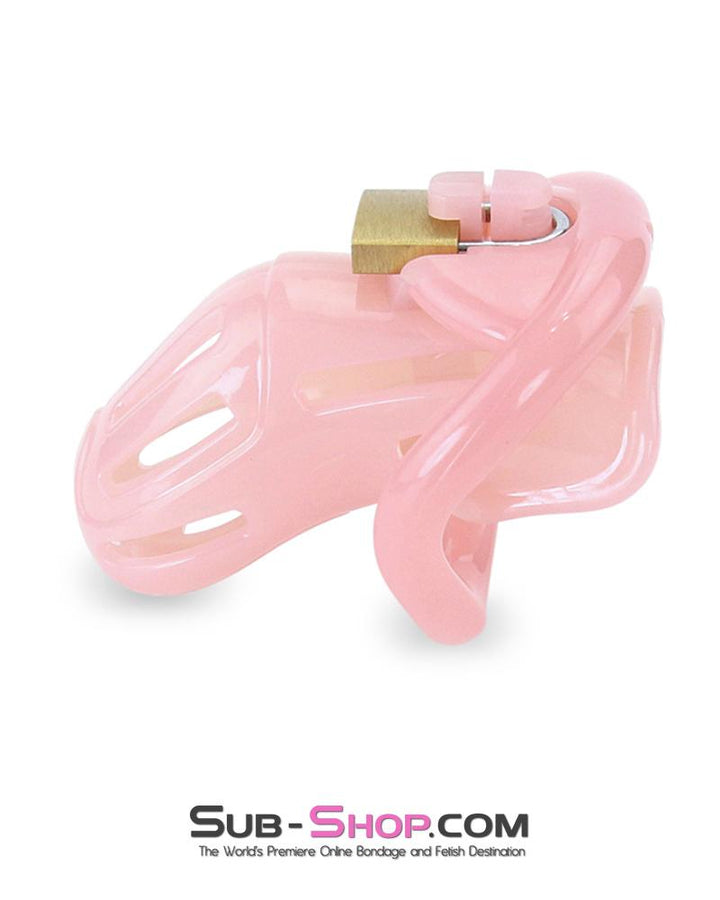 1533AR      Prison Bitch Pink Jailhouse Cock Locking Male Chastity Cage - MEGA Deal MEGA Deal   , Sub-Shop.com Bondage and Fetish Superstore