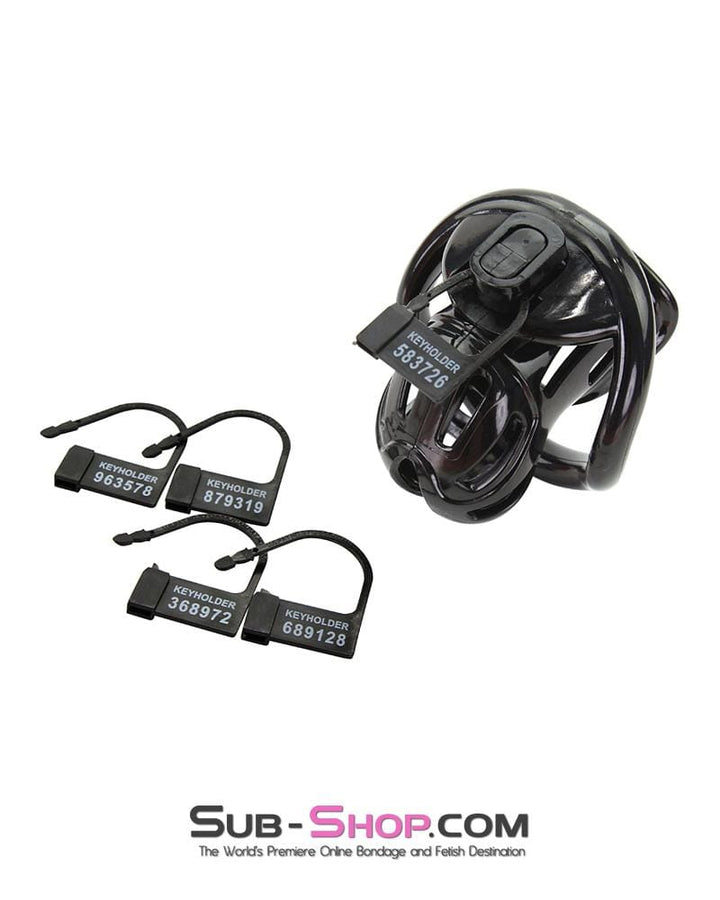 1556AR      Short Jailhouse Cock Black Locking Male Chastity Cage Chastity   , Sub-Shop.com Bondage and Fetish Superstore