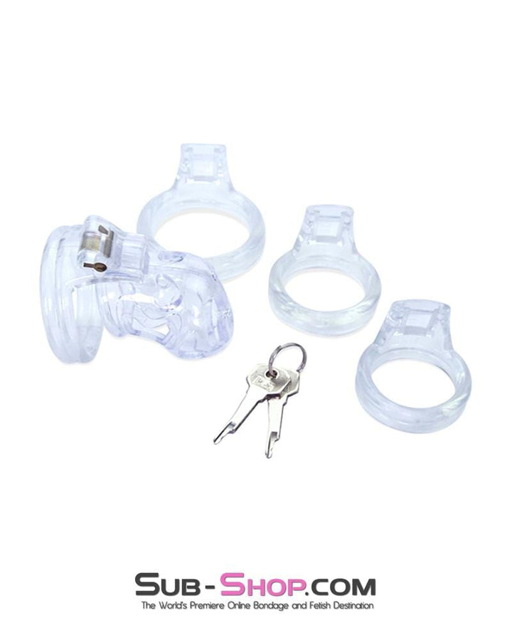 1571AR      Hard Up Clear High Security Cock Cage Chastity Device Chastity   , Sub-Shop.com Bondage and Fetish Superstore