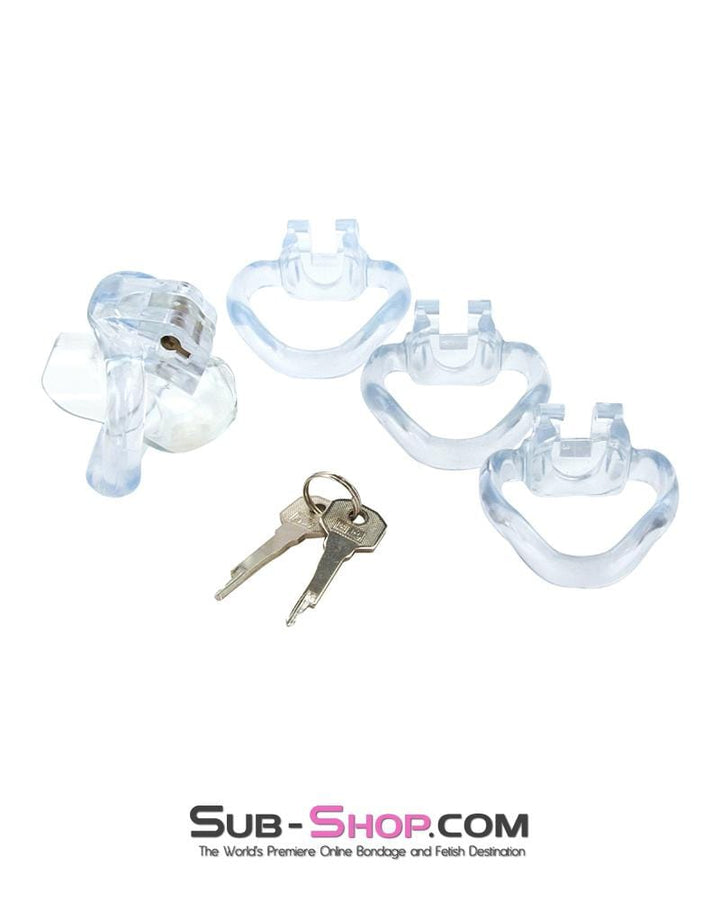 1578AR      Cuckold Mini Clear High Security Locking Male Chastity Chastity   , Sub-Shop.com Bondage and Fetish Superstore