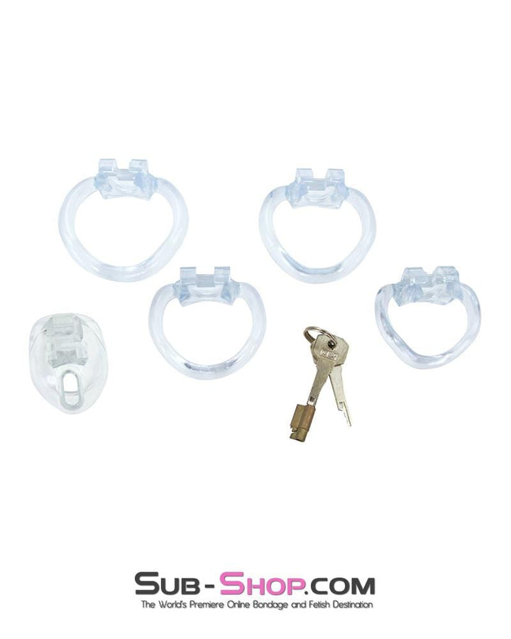 1578AR      Cuckold Mini Clear High Security Locking Male Chastity Chastity   , Sub-Shop.com Bondage and Fetish Superstore