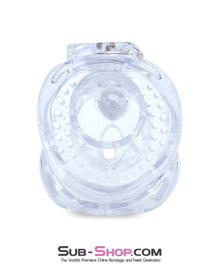 1583AR      Small Dungeon Cage Clear High Security Full Coverage Male Chastity Device - MEGA Deal MEGA Deal   , Sub-Shop.com Bondage and Fetish Superstore