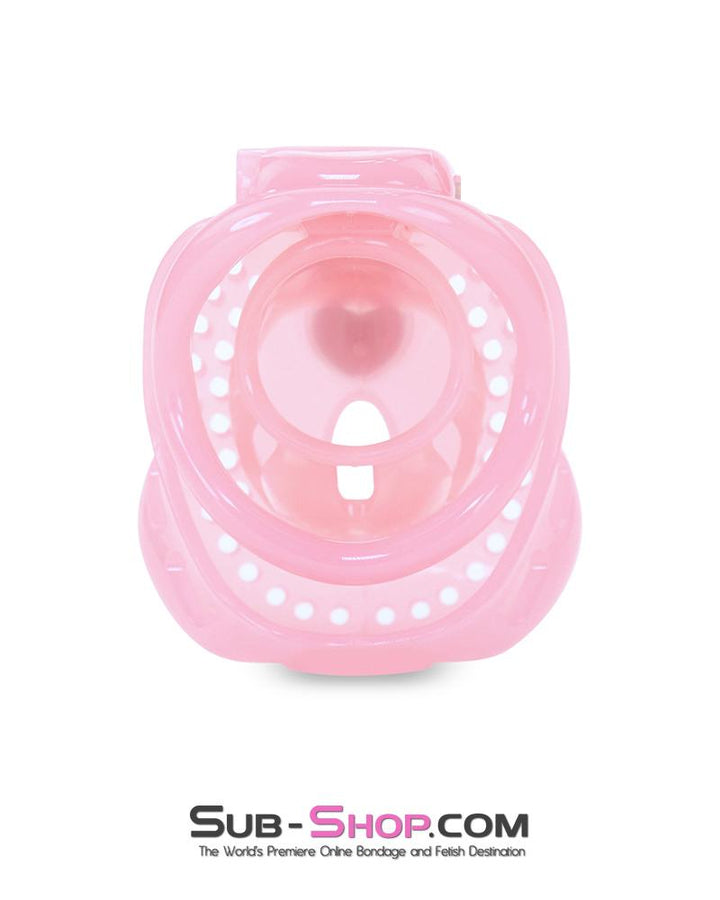 1587AR      Small Sissy Dungeon Cage Pink High Security Full Coverage Male Chastity Device Chastity   , Sub-Shop.com Bondage and Fetish Superstore