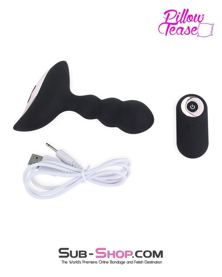 1594M-SIS      Sissy Maid Rechargeable Remote Control 10 Function Waterproof Vibrating Wireless Silicone Anal Plug Sissy   , Sub-Shop.com Bondage and Fetish Superstore