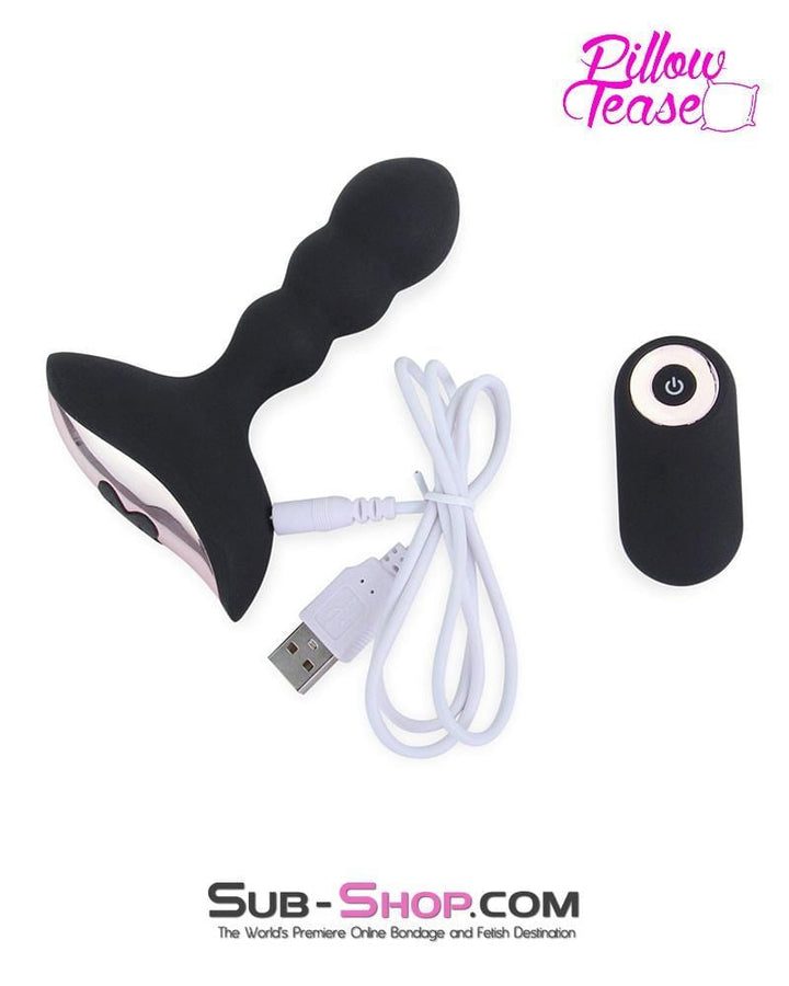 1594M-SIS      Sissy Maid Rechargeable Remote Control 10 Function Waterproof Vibrating Wireless Silicone Anal Plug Sissy   , Sub-Shop.com Bondage and Fetish Superstore