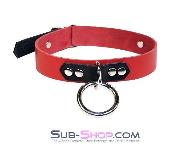 1616A      Dark Rapture Leather Choker Collar Collar   , Sub-Shop.com Bondage and Fetish Superstore