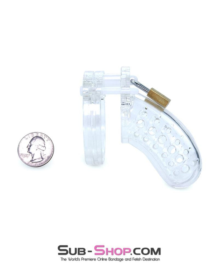 1623AR      Short Stockade Clear Cage Male Chastity Device - MEGA Deal MEGA Deal   , Sub-Shop.com Bondage and Fetish Superstore