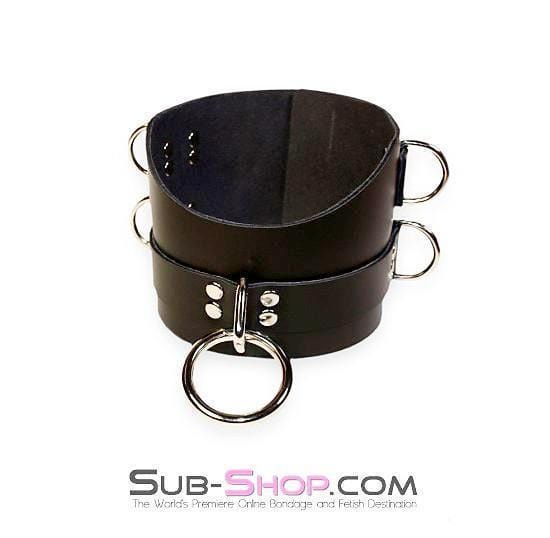 1630A      Total Control 4" Leather Posture Collar Collar   , Sub-Shop.com Bondage and Fetish Superstore