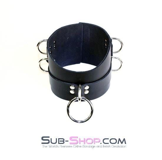 1630A      Total Control 4" Leather Posture Collar Collar   , Sub-Shop.com Bondage and Fetish Superstore