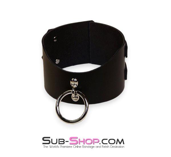 1656A Surrender 3" Black Leather Posture Collar Collar , Sub-Shop.com Bondage and Fetish Superstore