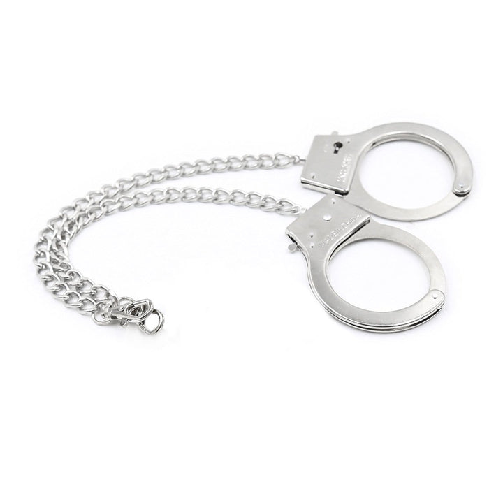 1714MQ      Handcuffs Attached to Crystal Base Butt Plug Set - MEGA Deal MEGA Deal   , Sub-Shop.com Bondage and Fetish Superstore