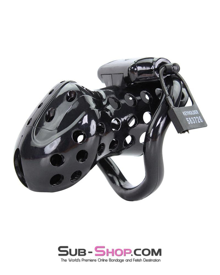 1722AR      Boy Toy Black High Security Pin Tumbler Locking Cock Cage Chastity Chastity   , Sub-Shop.com Bondage and Fetish Superstore