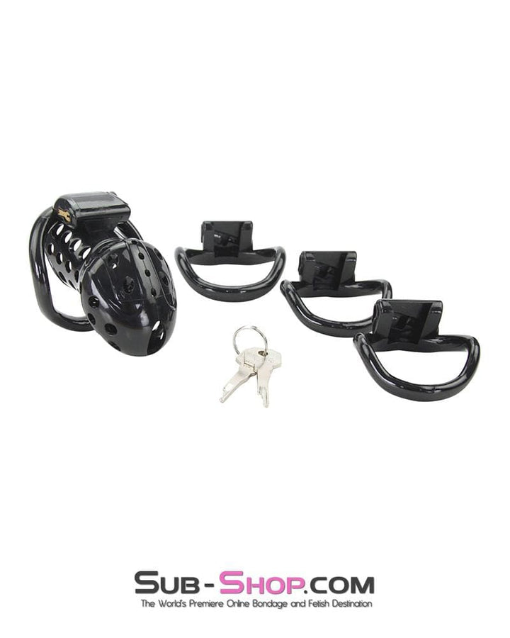 1722AR      Boy Toy Black High Security Pin Tumbler Locking Cock Cage Chastity Chastity   , Sub-Shop.com Bondage and Fetish Superstore