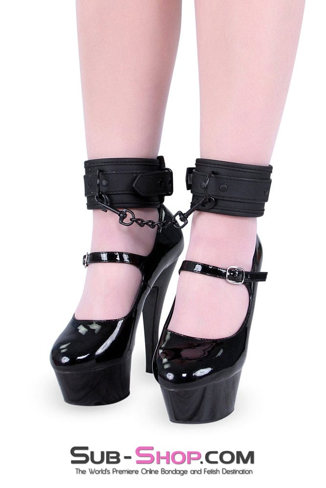 1736MQ      Film Noir Blackout Lined Bondage Ankle Cuffs Cuffs   , Sub-Shop.com Bondage and Fetish Superstore