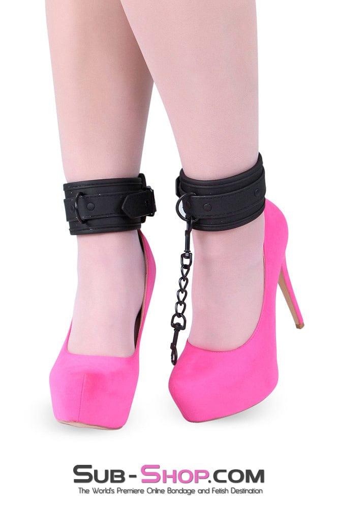 1736MQ      Film Noir Blackout Lined Bondage Ankle Cuffs - MEGA Deal MEGA Deal   , Sub-Shop.com Bondage and Fetish Superstore