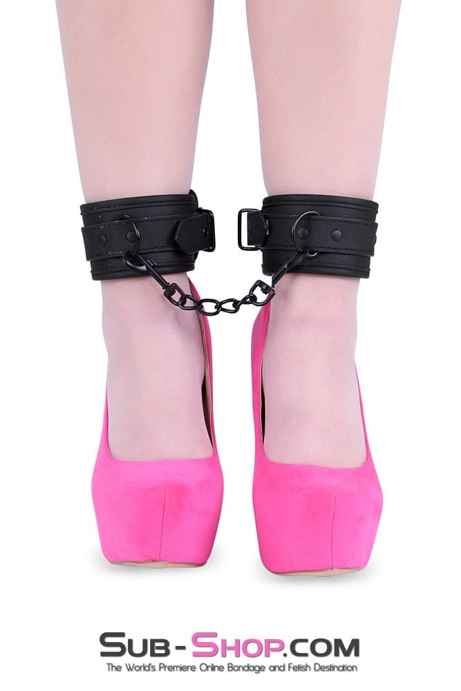 1736MQ      Film Noir Blackout Lined Bondage Ankle Cuffs - MEGA Deal MEGA Deal   , Sub-Shop.com Bondage and Fetish Superstore