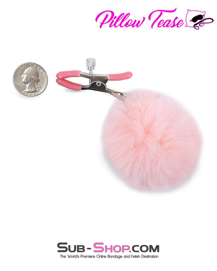 1775M      Adorable Pink Puffs Adjustable Nipple Clamps Nipple Clamp   , Sub-Shop.com Bondage and Fetish Superstore