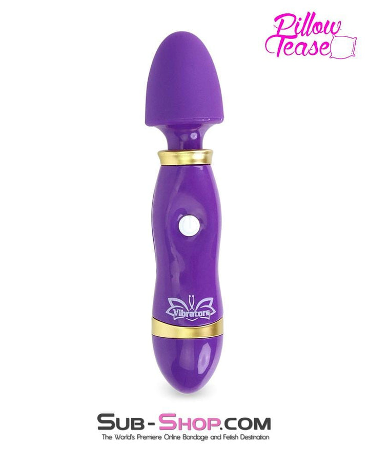 0180M      Purple Mini Mite 12 Function Wand Vibrator Vibrators   , Sub-Shop.com Bondage and Fetish Superstore