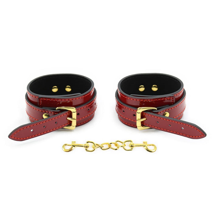 1869MQ      Candy Apple Gold Standard Wrist Cuffs - MEGA Deal MEGA Deal   , Sub-Shop.com Bondage and Fetish Superstore