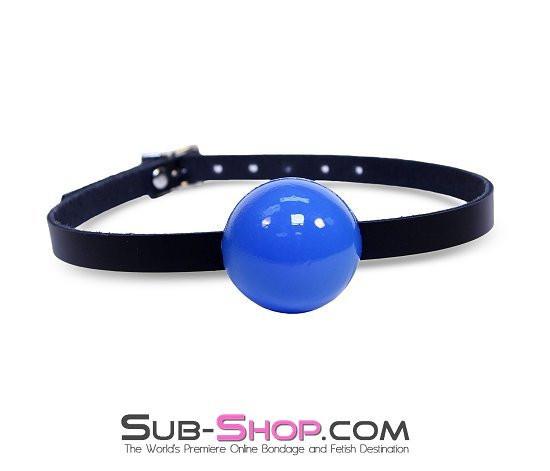 0196A      Classic Ball Gag Strap, Royal Blue Ball Gags   , Sub-Shop.com Bondage and Fetish Superstore